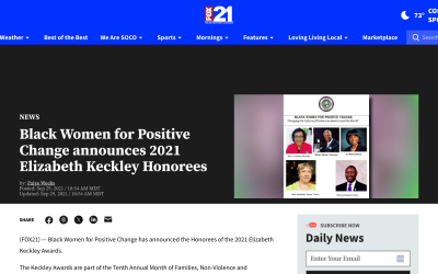 Black Women for Positive Change announces 2021 Elizabeth Keckley Honorees