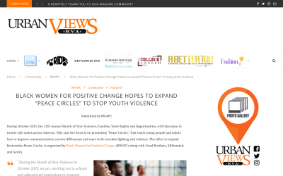 Black Women for Positive Change hopes to expand “Peace Circles” to stop youth violence