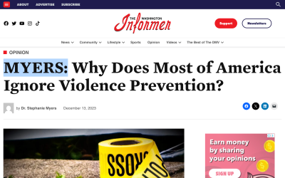 MYERS:Why Does Most of America Ignore Violence Prevention?